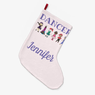 Grande Chaussette De Noël DANCER Personnalisé Purple Rose Ballet Tap Jazz