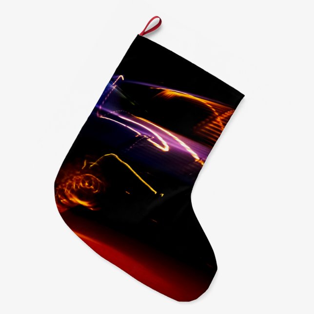 Grande Chaussette De Noël danse de voiture violette (Devant (Accrochage))