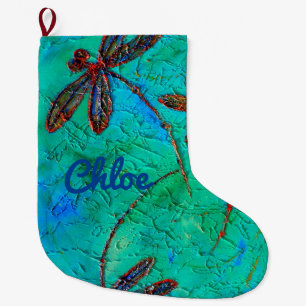 Grande Chaussette De Noël Danse Dragonfly