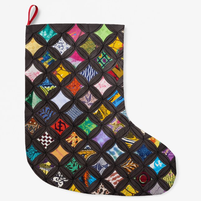 Grande Chaussette De Noël Décor de fenêtre de la cathédrale (Devant)