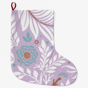 Grande Chaussette De Noël Design floral 26