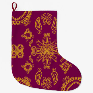 Grande Chaussette De Noël Design indien