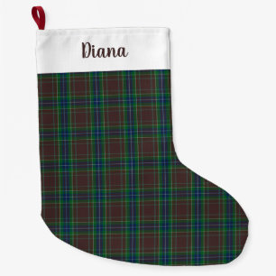 Grande Chaussette De Noël Diana Chasse Mode Princesse Tartan Plaid
