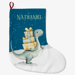 Grande Chaussette De Noël Dinosaure Cute Personnalisé