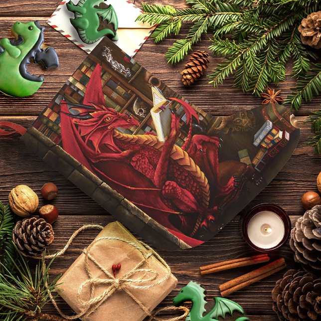 Grande Chaussette De Noël Dragon Podcast Library (Créateur téléchargé)