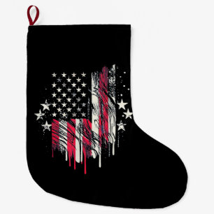 Grande Chaussette De Noël Drapeau Américain Hommes États-Unis Tout-Petit Dra