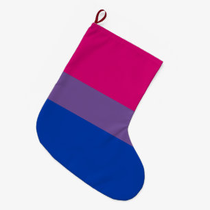 Grande Chaussette De Noël Drapeau de fierté bisexuel