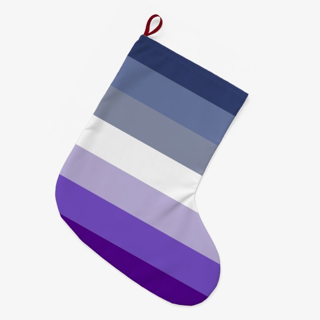 Grande Chaussette De Noël Drapeau de fierté lesbienne Butch (Devant (Accrochage))