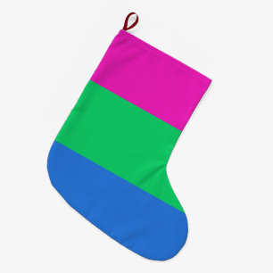 Grande Chaussette De Noël Drapeau de fierté polysexuelle
