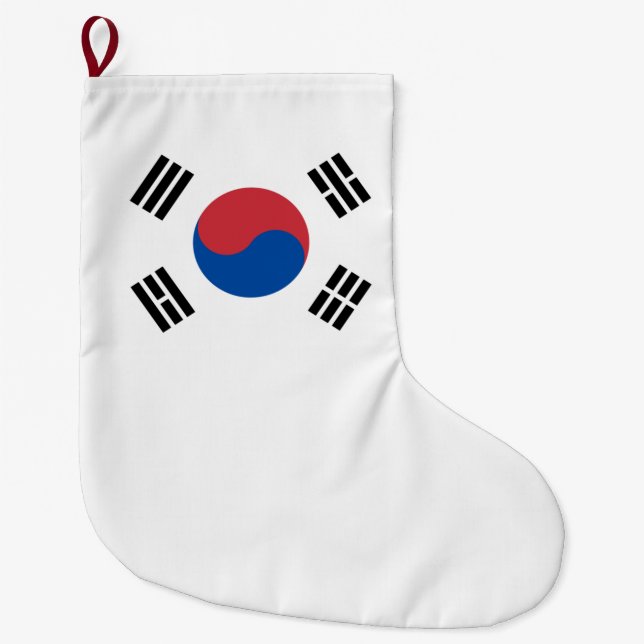 Grande Chaussette De Noël Drapeau de la Corée du Sud (ROK) (Devant)