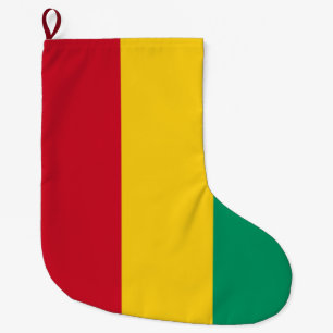 Grande Chaussette De Noël Drapeau de la Guinée (pays africain)