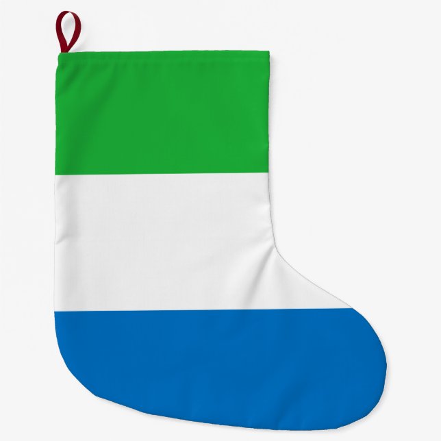 Grande Chaussette De Noël Drapeau de la Sierra Leone (Devant)