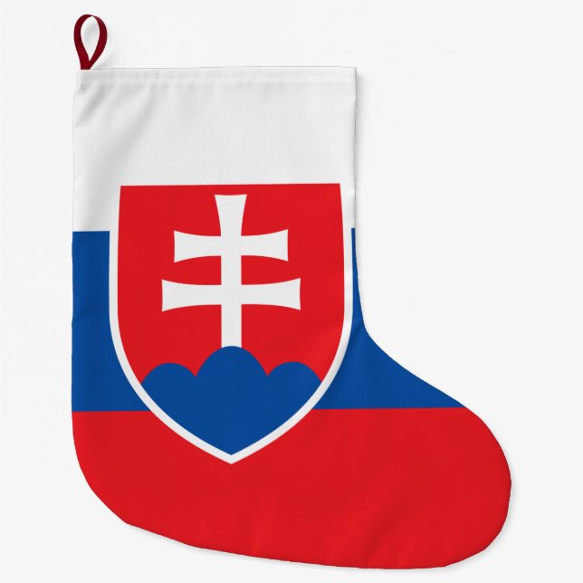 Grande Chaussette De Noël Drapeau de la Slovaquie (Devant)