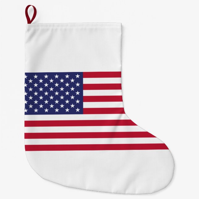 Grande Chaussette De Noël Drapeau des États-Unis d'Amérique  (Devant)