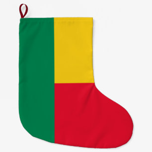 Grande Chaussette De Noël Drapeau du Bénin (Afrique)