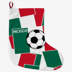 Grande Chaussette De Noël Drapeau du football mexicain