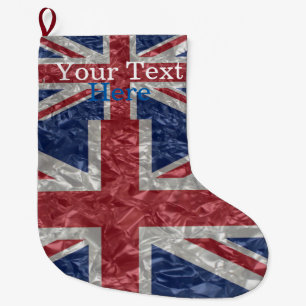 Grande Chaussette De Noël Drapeau d'Union Jack - froissé