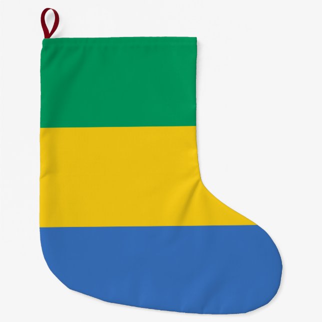 Grande Chaussette De Noël Drapeau gabonais (Gabon) (Devant)