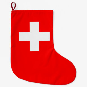Grande Chaussette De Noël Drapeau suisse (Suisse)