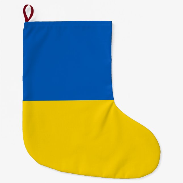 Grande Chaussette De Noël Drapeau ukrainien (Ukraine) (Devant)