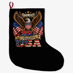 Grande Chaussette De Noël Drapeau USA 250e anniversaire 250 ans d'Amérique