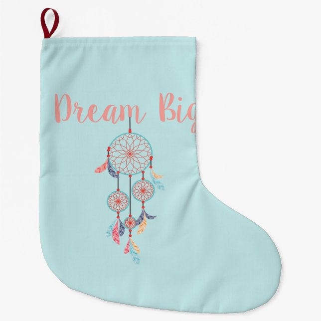 Grande Chaussette De Noël Dream Big Dreamcatcher Bohemian Dream Catcher (Devant)