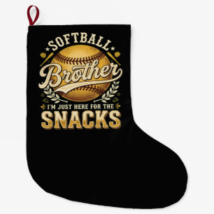 Grande Chaussette De Noël Drôle Frère de Softball Snacks Sports