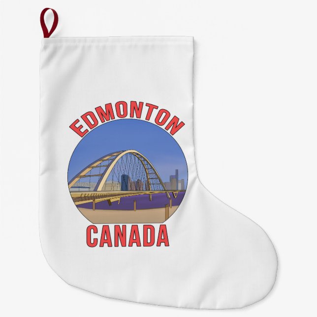 Grande Chaussette De Noël Edmonton Alberta Canada (Devant)