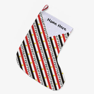 Grande Chaussette De Noël Egypte Drapeau Égyptien Personnalisé Nom