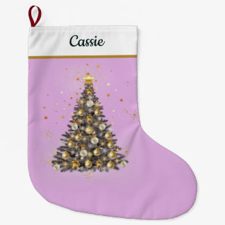 Grande Chaussette De Noël Elegant Christmas Tree Stocking – Classic Design