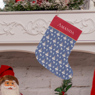 Grande Chaussette De Noël Élégante Ballerina Motif mignonne Noël Stocker