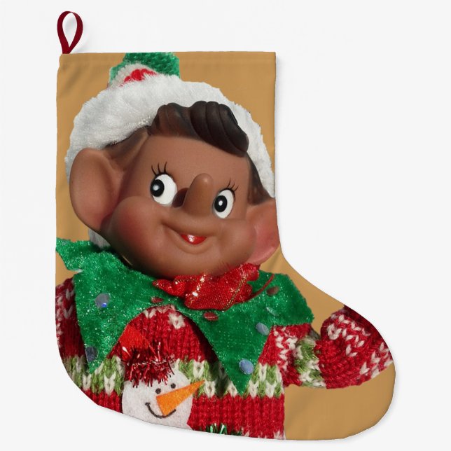 Grande Chaussette De Noël Elf (Devant)