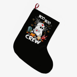 Grande Chaussette De Noël Équipage Boo Boo Infirmière Fantôme Halloween Effr