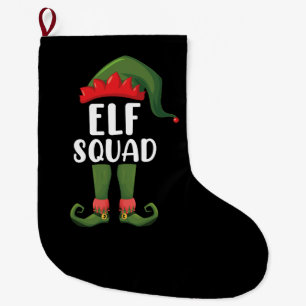 Grande Chaussette De Noël Équipe de lutins drôle de Noël en famille assorti