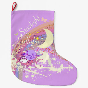 Grande Chaussette De Noël Étoile Lullaby Noël Stocking