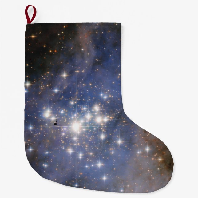 Grande Chaussette De Noël Étoiles de diamant dans la nébuleuse de Carina Hub (Devant)