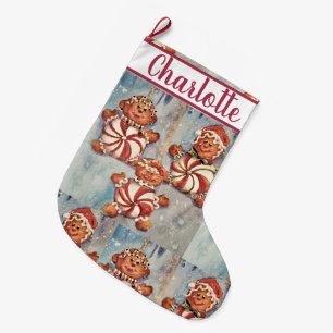 Grande Chaussette De Noël Famille de cookies