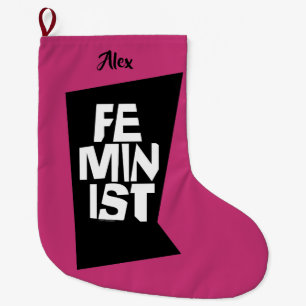 Grande Chaussette De Noël Femme égale imitation de fille féminine féminis