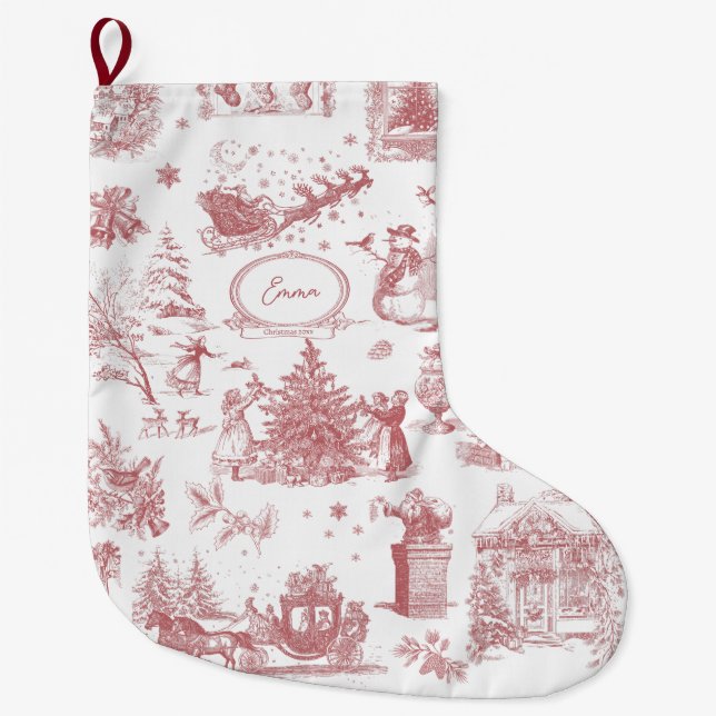 Grande Chaussette De Noël Fête de Noël Chinoiserie (Devant)