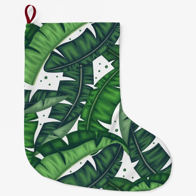 Grande Chaussette De Noël feuille de banane laide noël xmas bas (Devant)