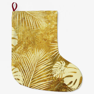 Grande Chaussette De Noël Feuilles 8