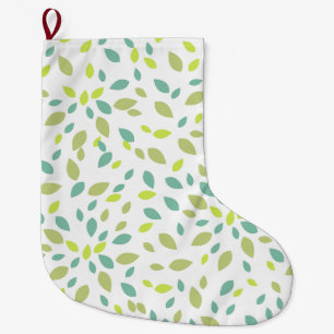 Grande Chaussette De Noël feuilles d'arbre