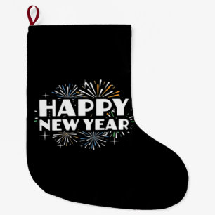 Grande Chaussette De Noël Feux d'artifice du Nouvel An drôle de la Saint-Syl