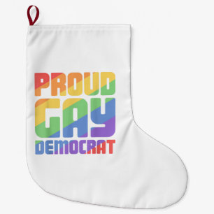 Grande Chaussette De Noël Fier Démocrate Gay Drôle LGBT