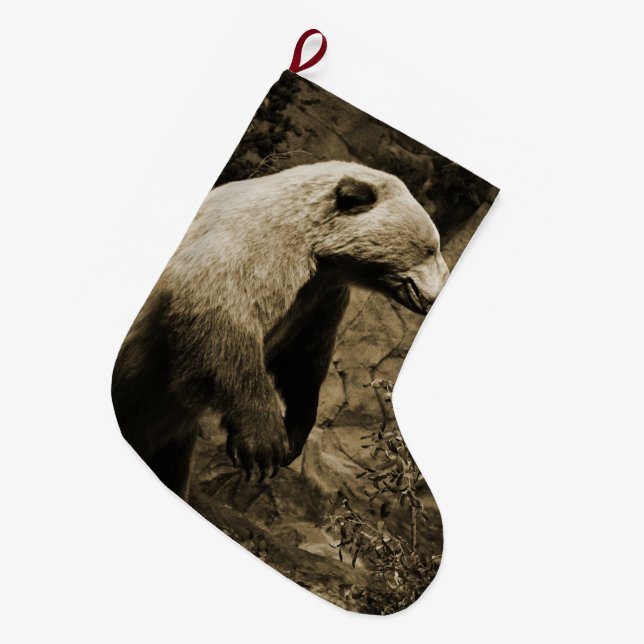 Grande Chaussette De Noël Fière Ours (Devant (Accrochage))