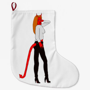 Grande Chaussette De Noël fille diable