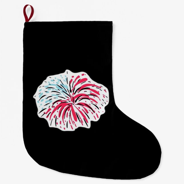 Grande Chaussette De Noël Firework Classic (Devant)
