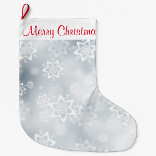 Grande Chaussette De Noël Flacons de neige/de stockage de Noël