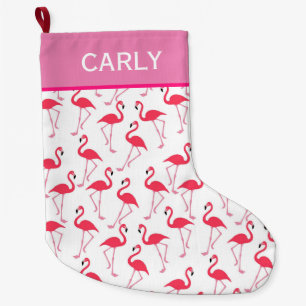 Grande Chaussette De Noël Flamant rose