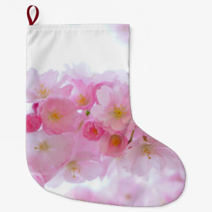Grande Chaussette De Noël Fleur japonaise de cerisier